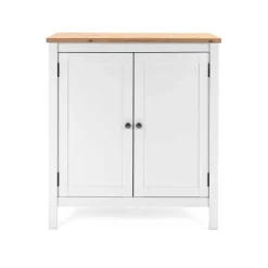 Kommode Berge 80cm 2 Türen - weiß/Eiche