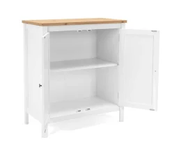 Kommode Berge 80cm 2 Türen - weiß/Eiche