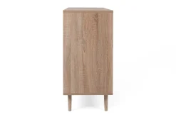 Kommode Bilal 102cm 2 Türen - Eiche/rafia
