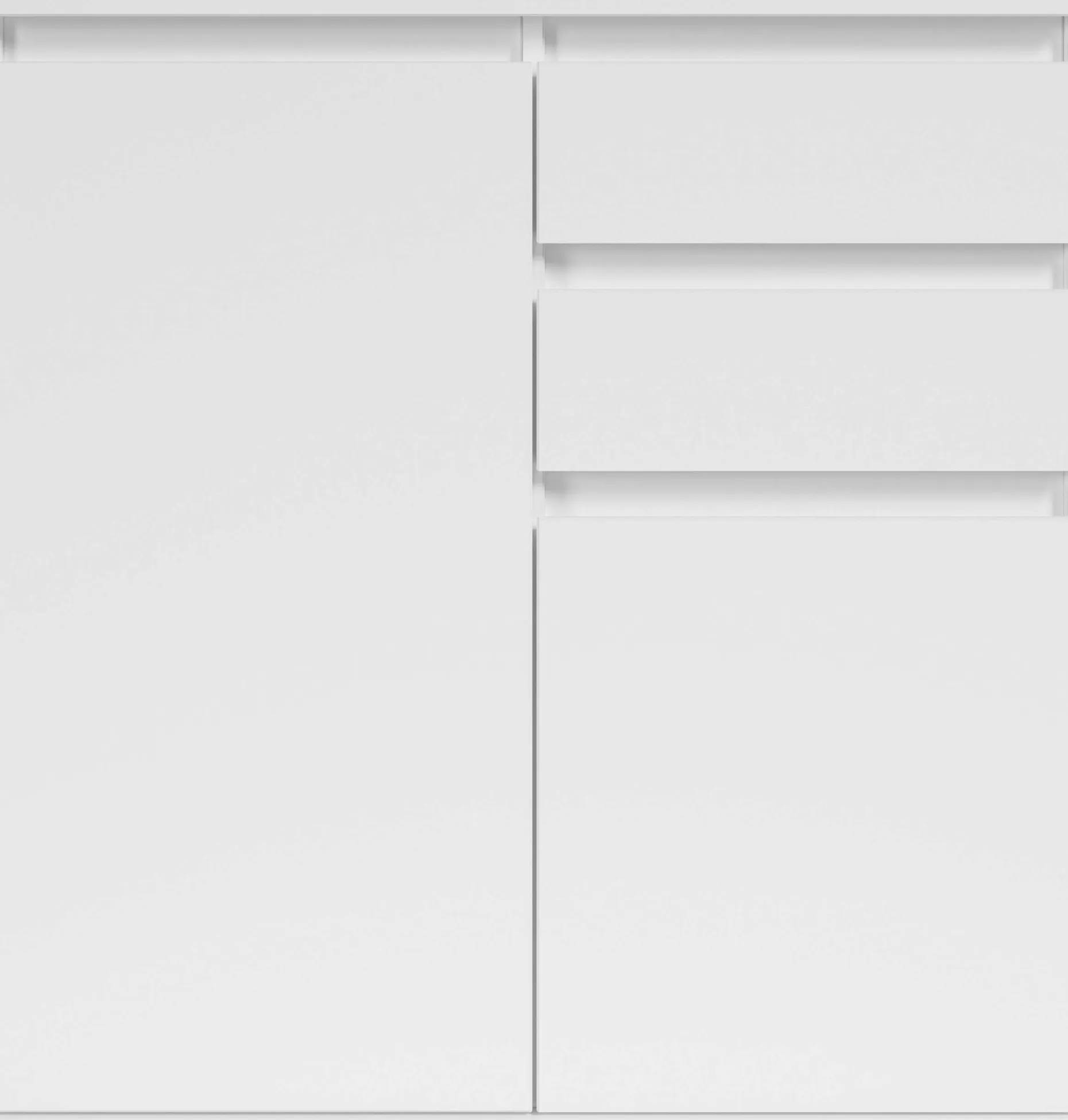 Kommode Brest - 80x35x84cm - 2 Türen und 2 Schubladen - weiß