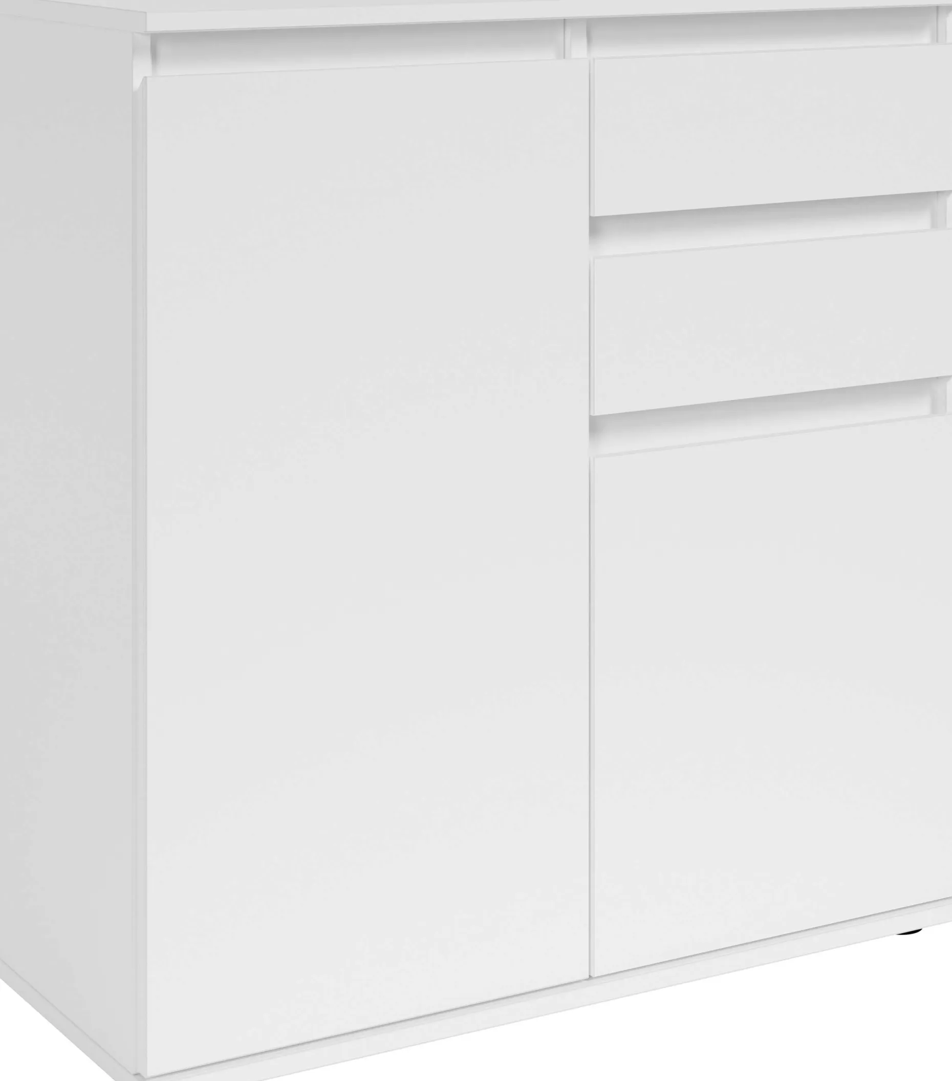Kommode Brest - 80x35x84cm - 2 Türen und 2 Schubladen - weiß
