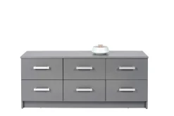 Kommode Eden 122cm 6 Schubladen - graphitgrau