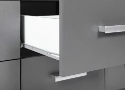 Kommode Eden 122cm 6 Schubladen - graphitgrau