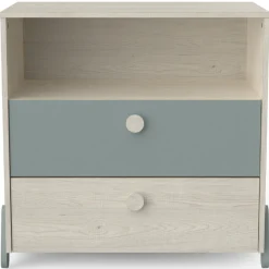 Kinder CBA Kommode Ilyas-Topanga Eiche/-Grün