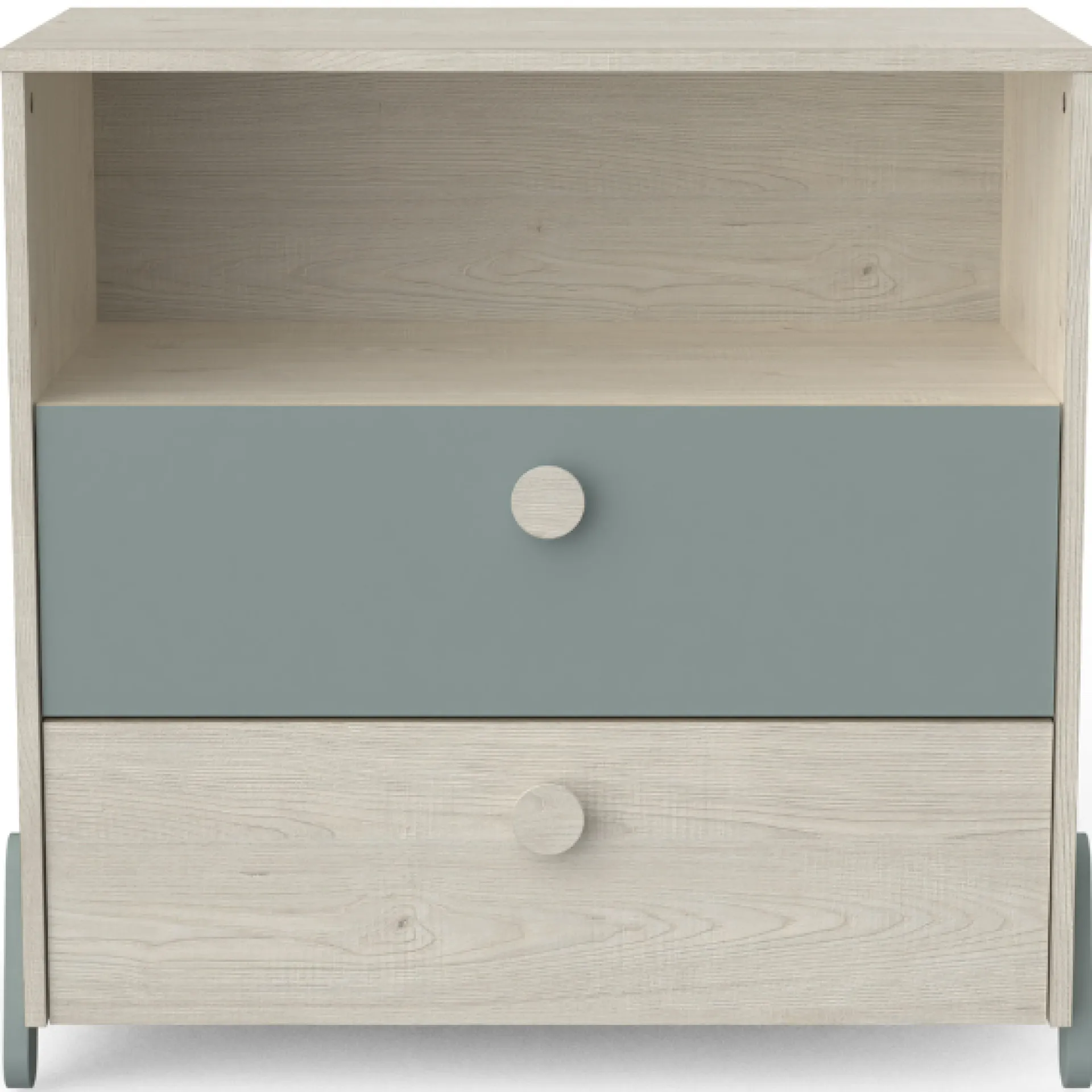 Kinder CBA Kommode Ilyas-Topanga Eiche/-Grün