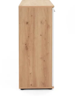 Kommode Jakob 120cm 2 Türen und 4 Schubladen - Artisan Eiche/Weiß