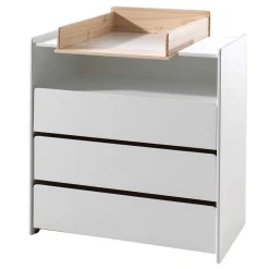 Vipack Kommode Kiddy 90x72x106cm mit Wickeltisch 3 Schubladen -
