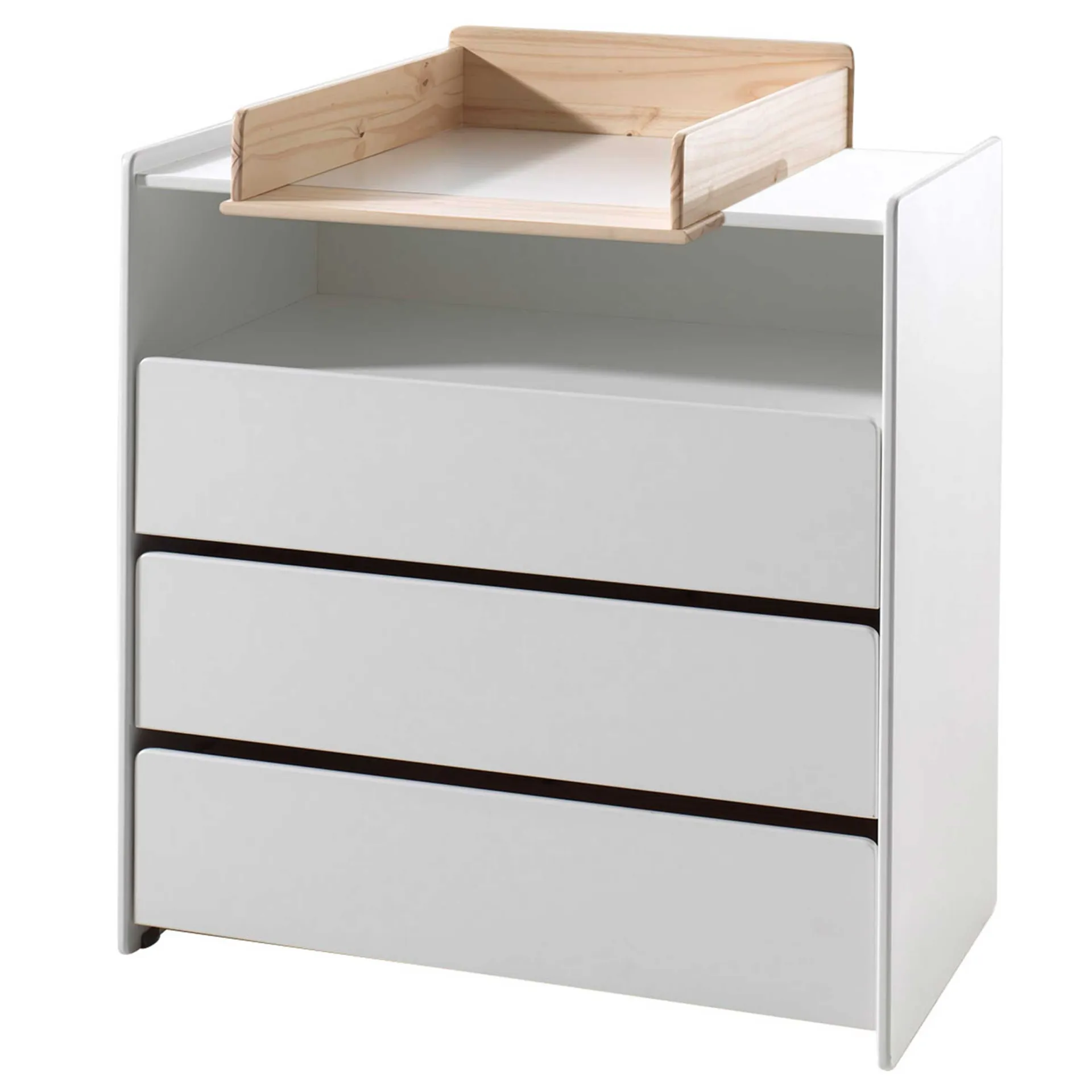 Vipack Kommode Kiddy 90x72x106cm mit Wickeltisch 3 Schubladen -