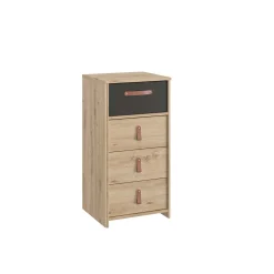 Kinder Gautier - Gami Kommode Liam 4 Schubladen - Eiche artisan