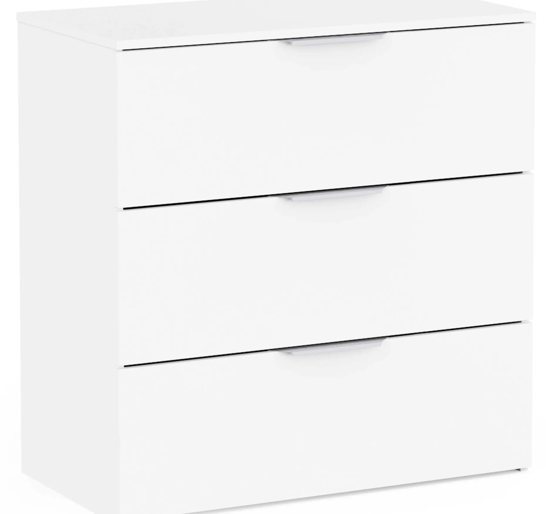 Kommode Micheline - 80x41x81cm - 3 Schubladen - weiß