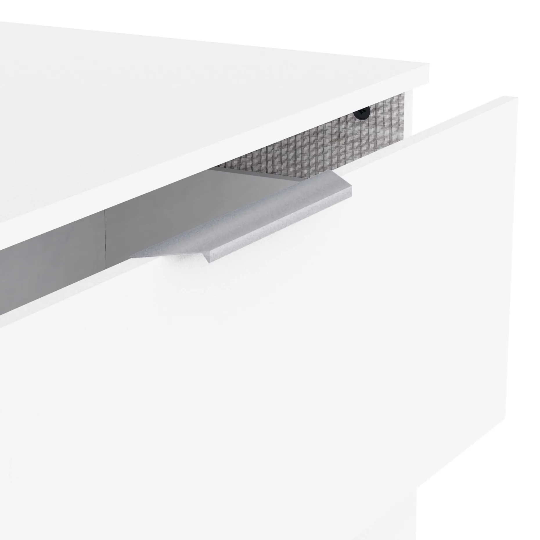 Kommode Micheline - 80x41x81cm - 3 Schubladen - weiß