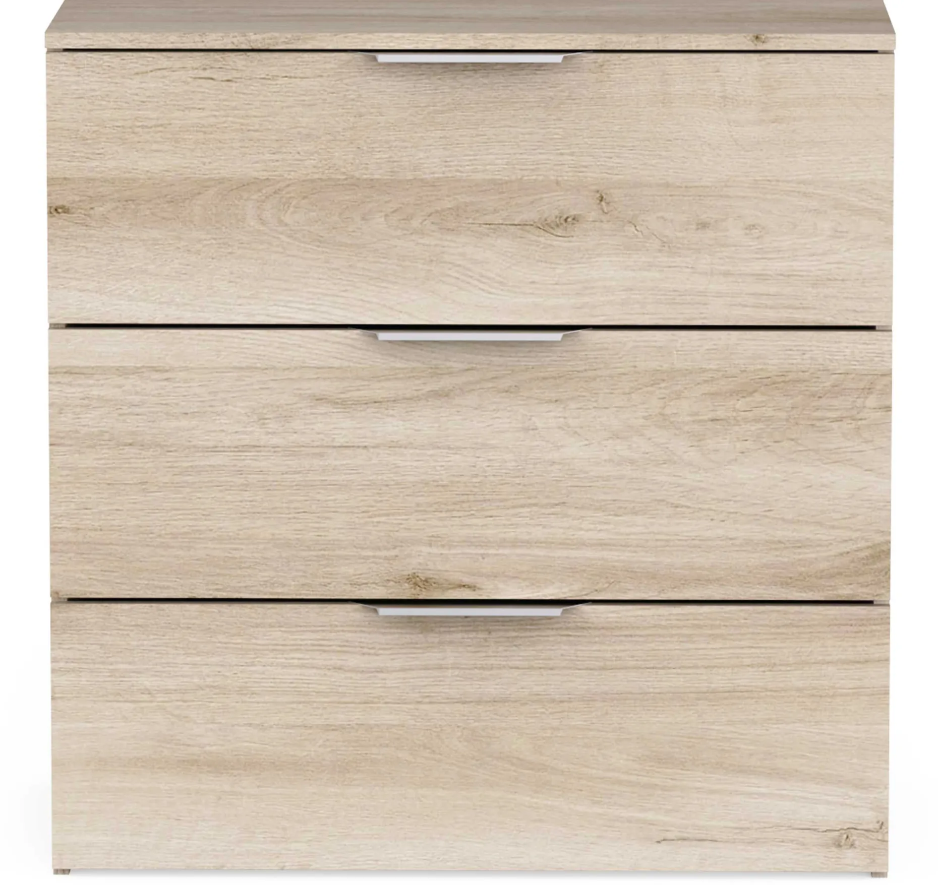 Kommode Micheline - 80x41x81cm - 3 Schubladen - Eiche Dekor