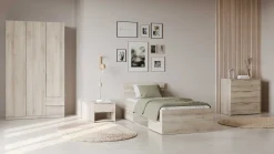 Kommode Micheline - 80x41x81cm - 3 Schubladen - Eiche Dekor