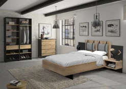 Kommode Mimizan | 94 x 45 x 104 | Helvezia Oak Design