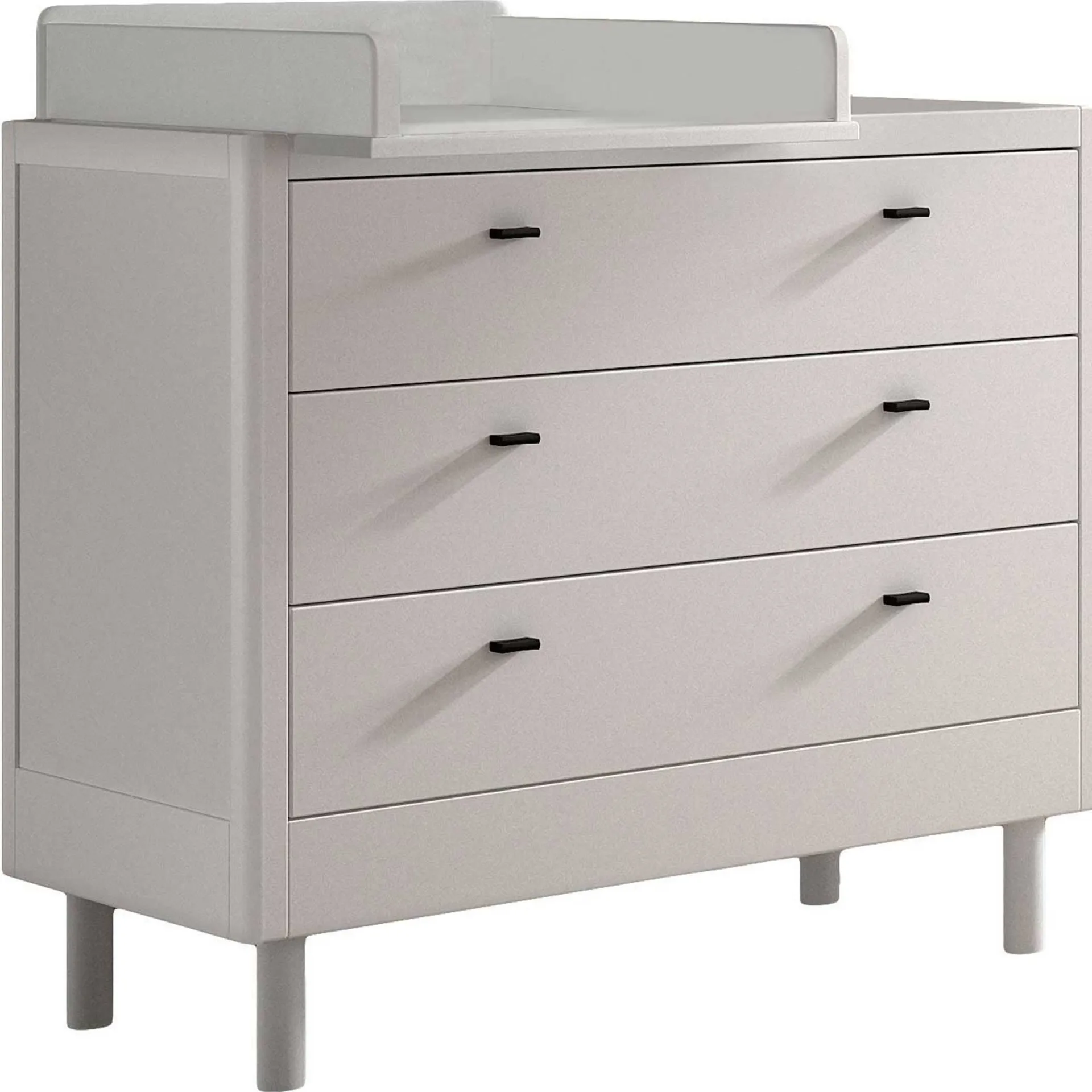Vipack Kommode mit Windelregal Forrest - 3 Schubladen - Massivholz Buche -