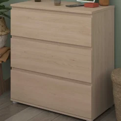 Kommode Nux 3 Schubladen - Eiche
