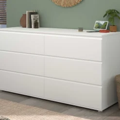 Kommode Nux 6 Schubladen - weiß