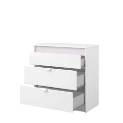 Kinder Parisot Kommode Rue 78 cm mit 3 Schubladen - /grau oder /rosa