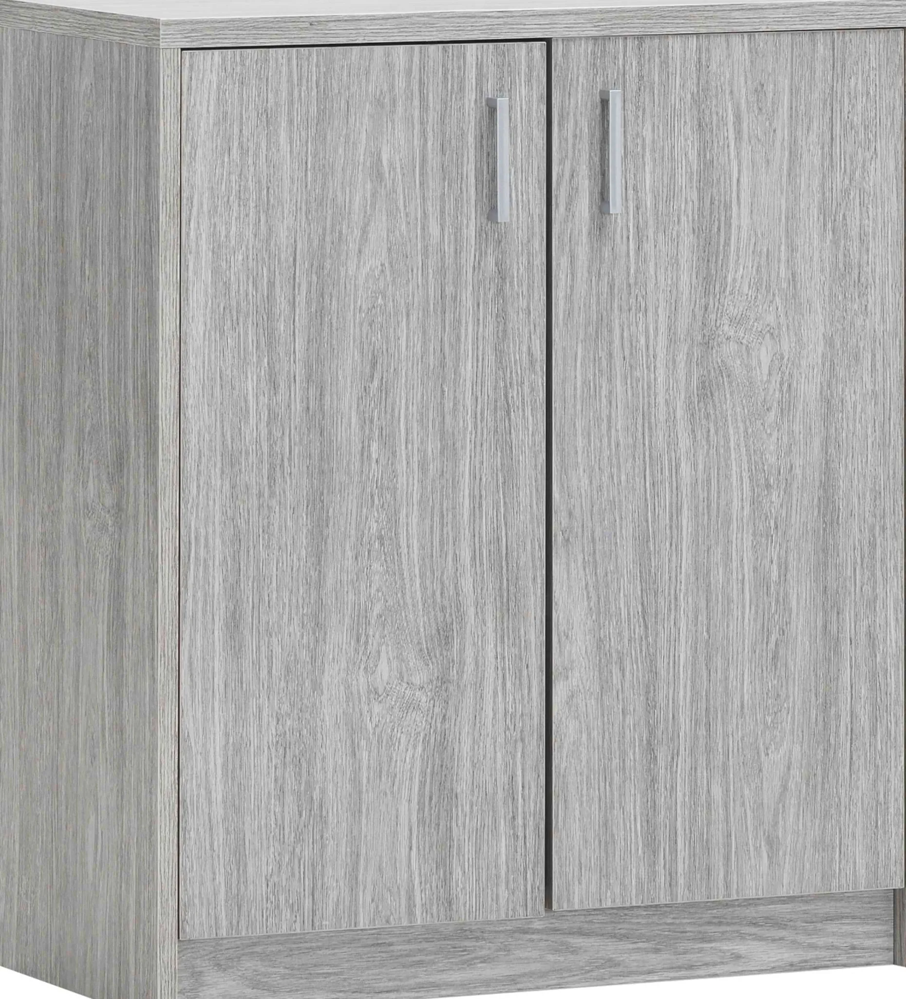 Kommode Spacio 84cm 2 Türen - Eiche grau