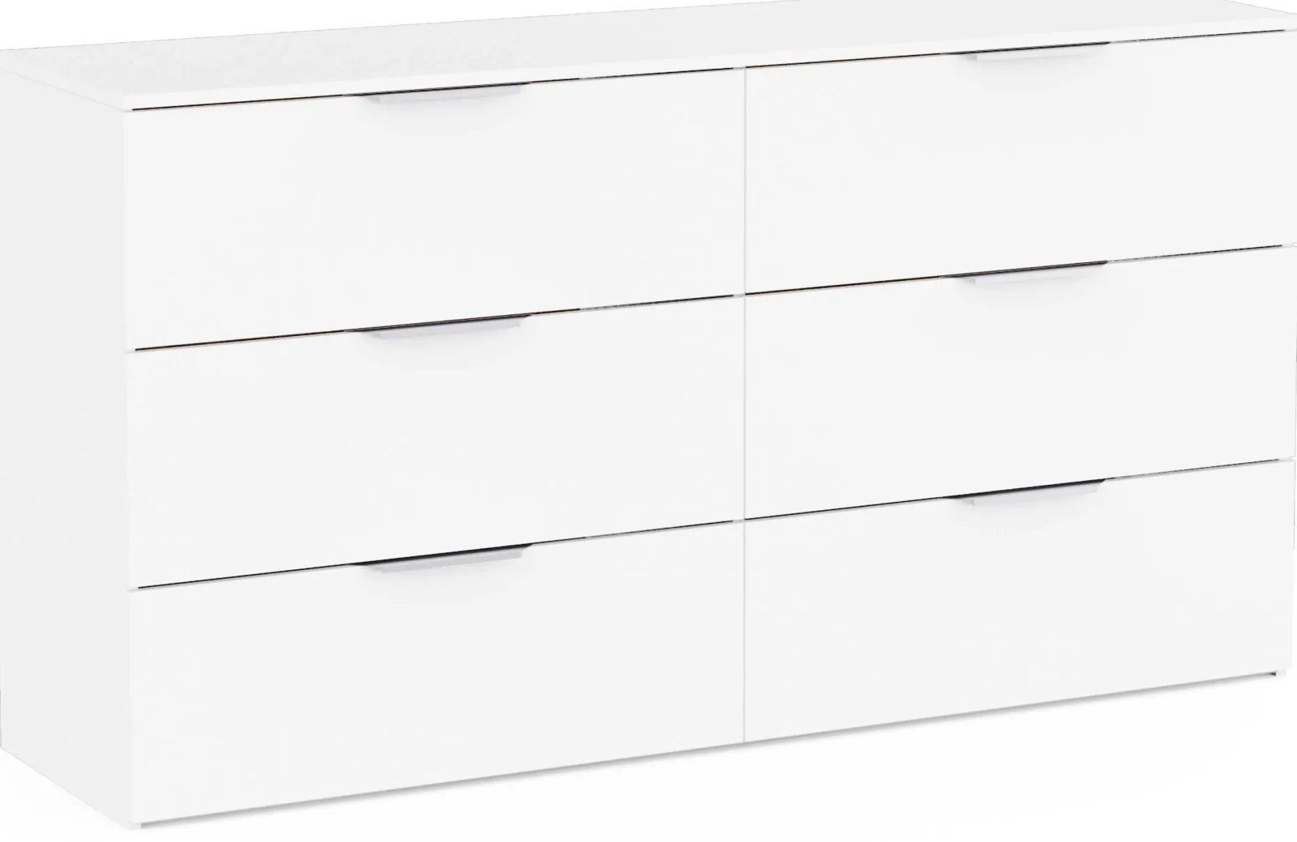 Kommode Spectre - 151x41x81cm - 6 Schubladen - weiß