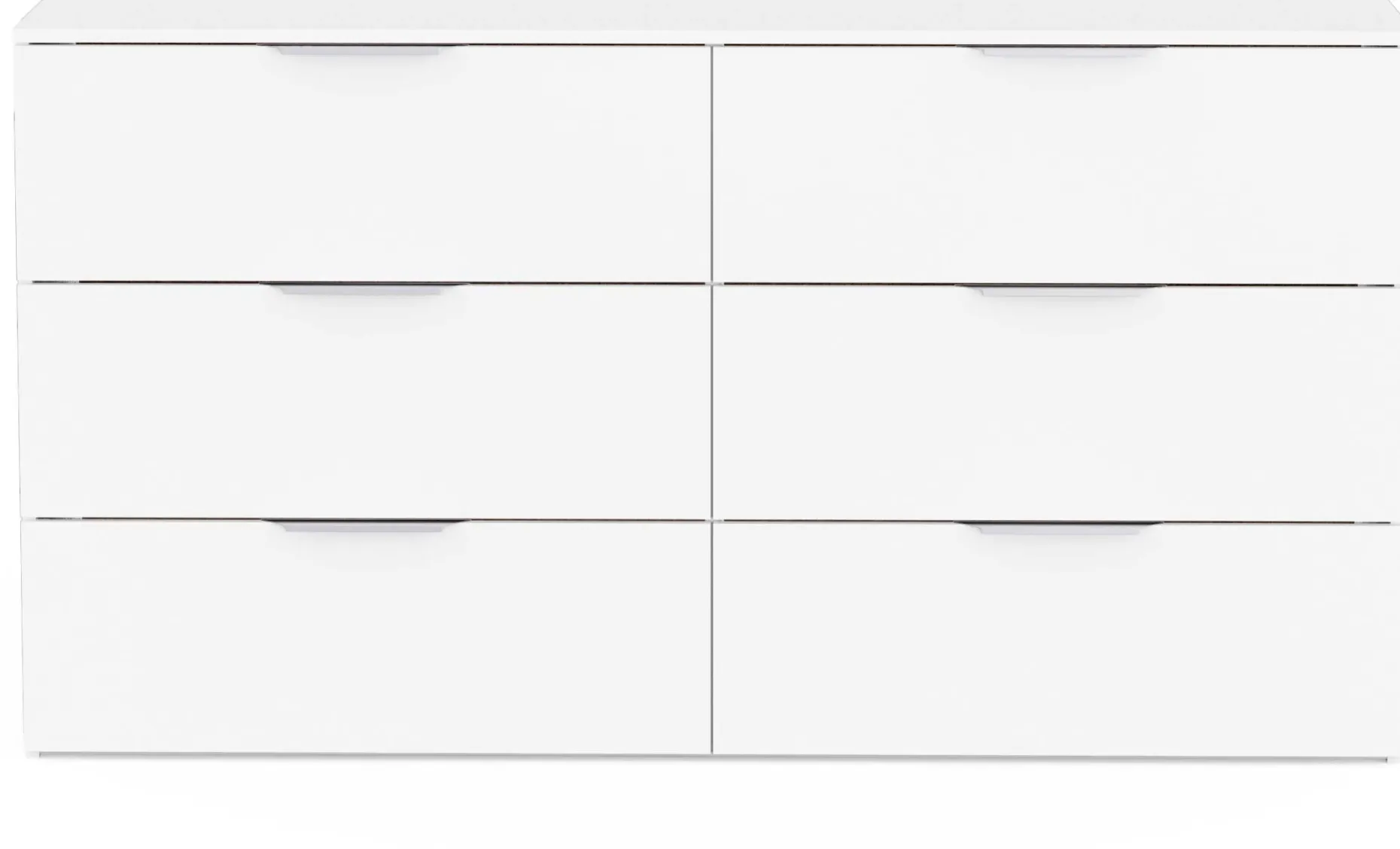 Kommode Spectre - 151x41x81cm - 6 Schubladen - weiß
