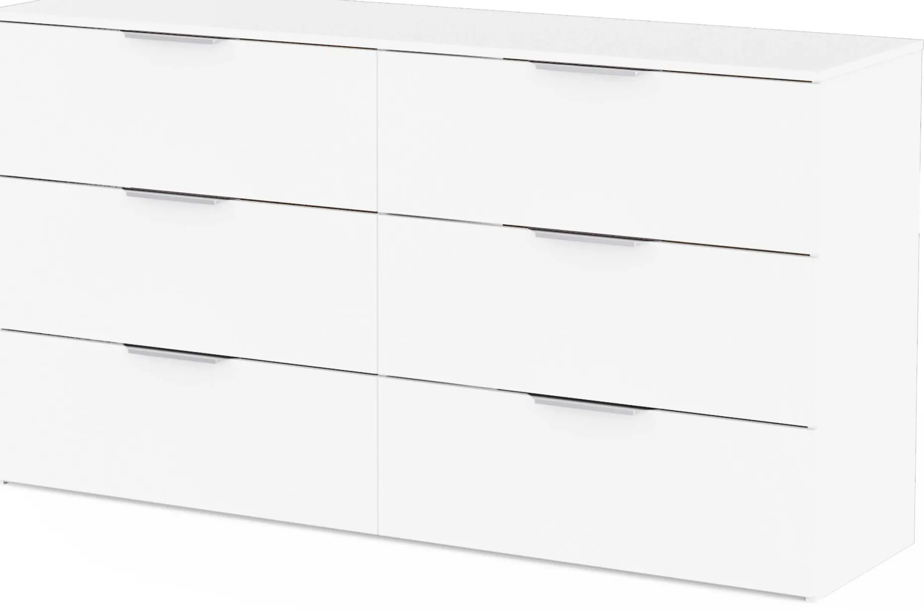 Kommode Spectre - 151x41x81cm - 6 Schubladen - weiß