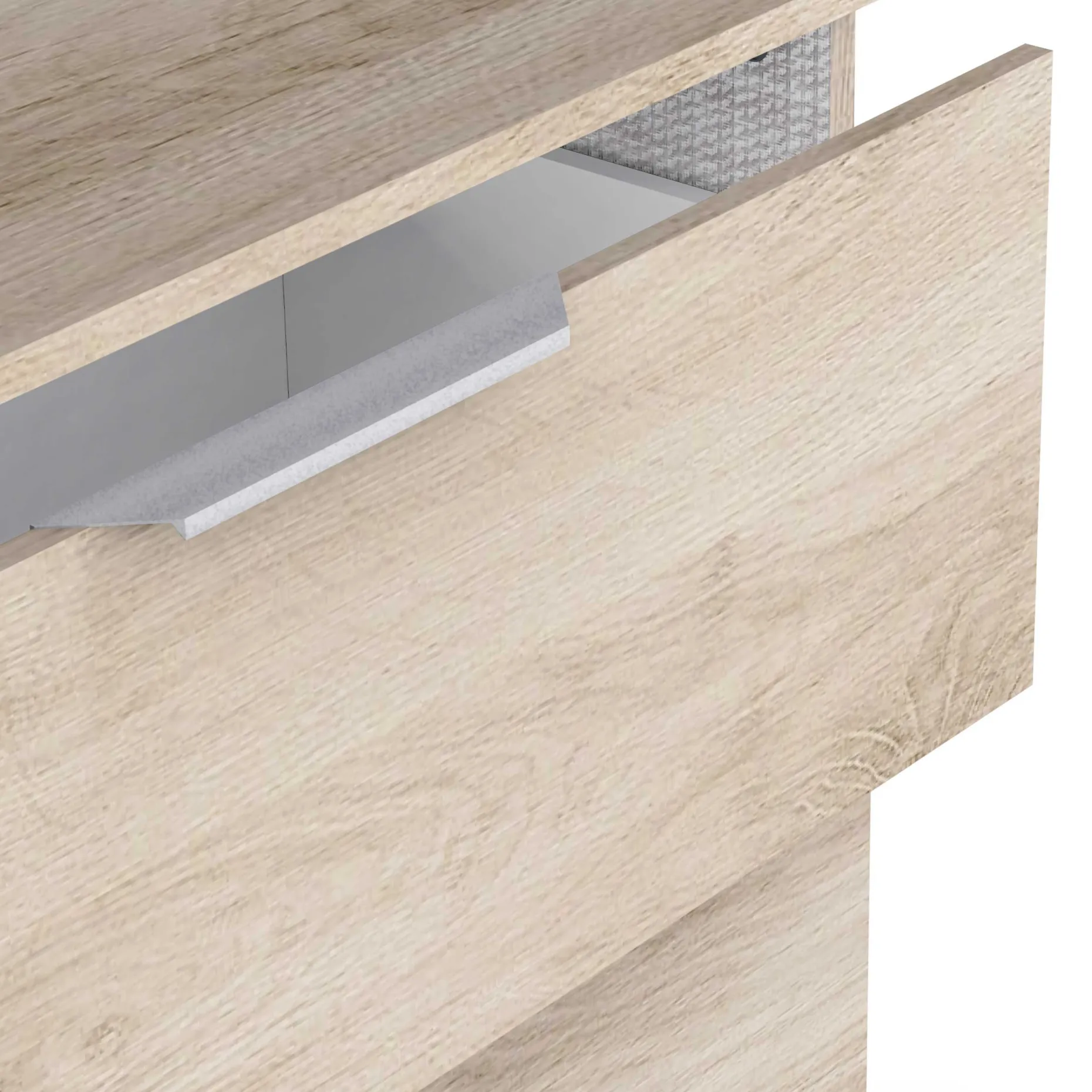 Kommode Spectre - 151x41x81cm - 6 Schubladen - Eiche Dekor