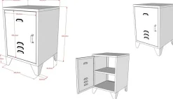 Konsole Bronxx Metall 40x60 - mattschwarz