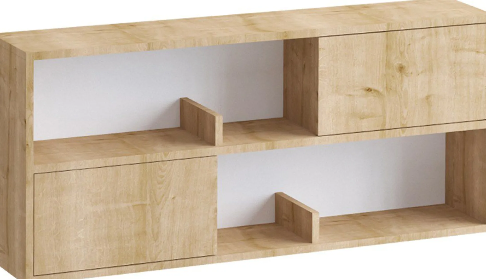 Konsole Flora - 100% MELAMINE - Eiche - 120 x 50 x 22 cm