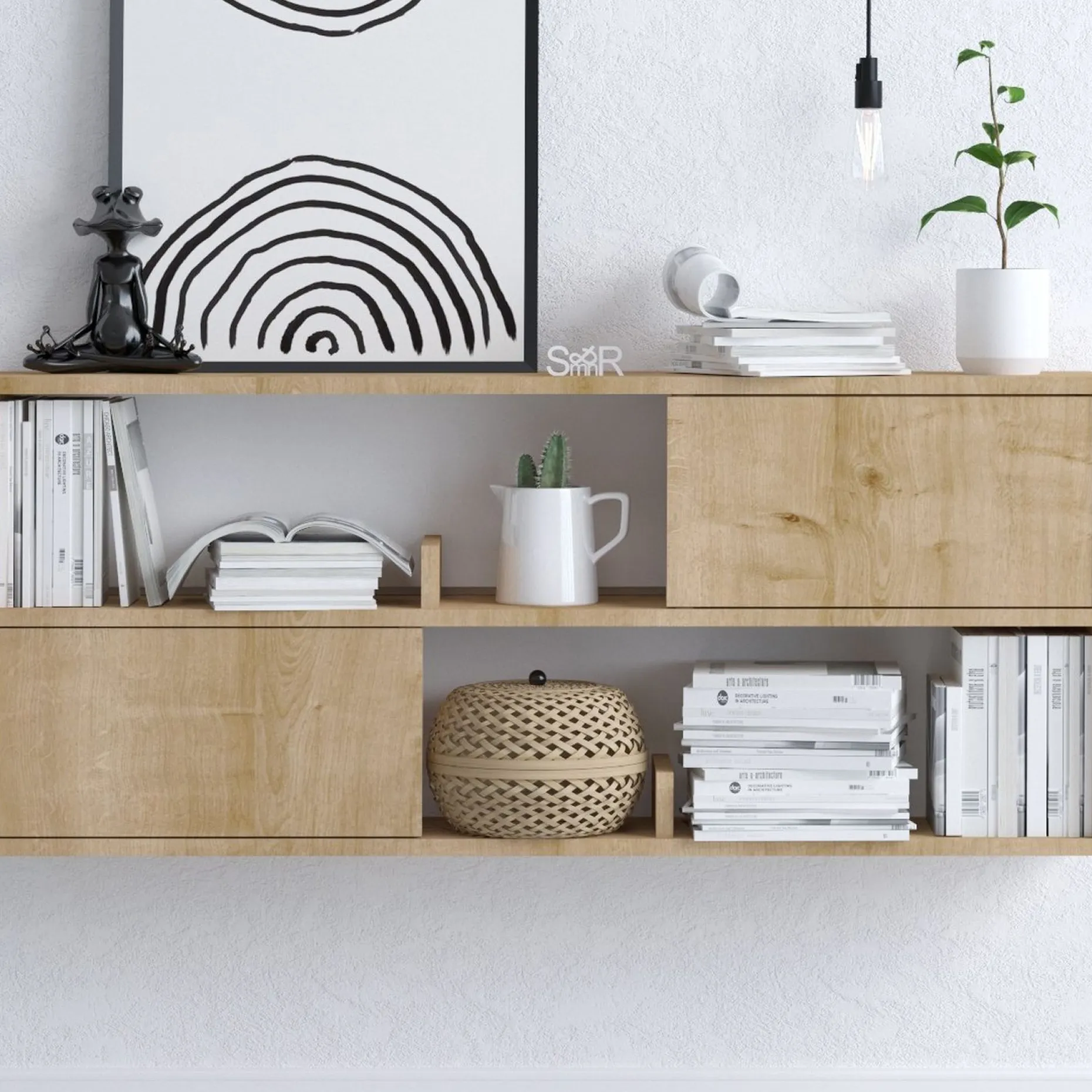 Konsole Flora - 100% MELAMINE - Eiche - 120 x 50 x 22 cm