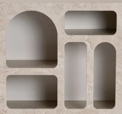 Konsole Lessa - 100% MELAMINE - Travertin - 74 x 37 x 80 cm