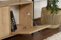 Emob Konsole Solace - 100% MELAMINE - Eiche - 77 x 30 x 120 cm