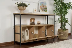 Emob Konsole Solace - 100% MELAMINE - Eiche - 77 x 30 x 120 cm