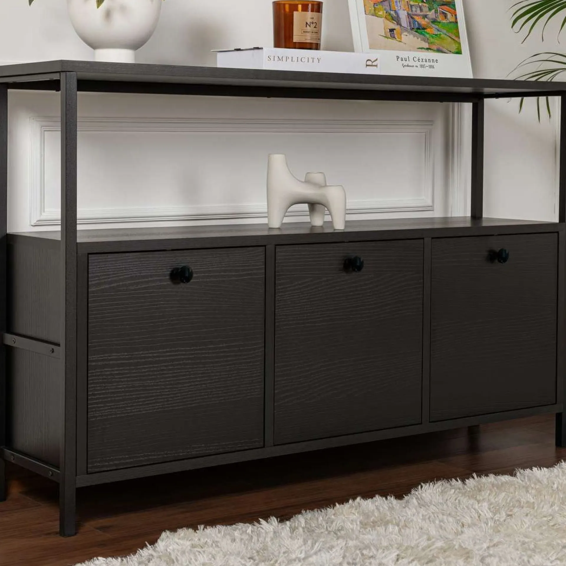 Emob Konsole Solace - 100% MELAMINE - Holz - 77 x 30 x 120 cm