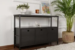 Emob Konsole Solace - 100% MELAMINE - Holz - 77 x 30 x 120 cm