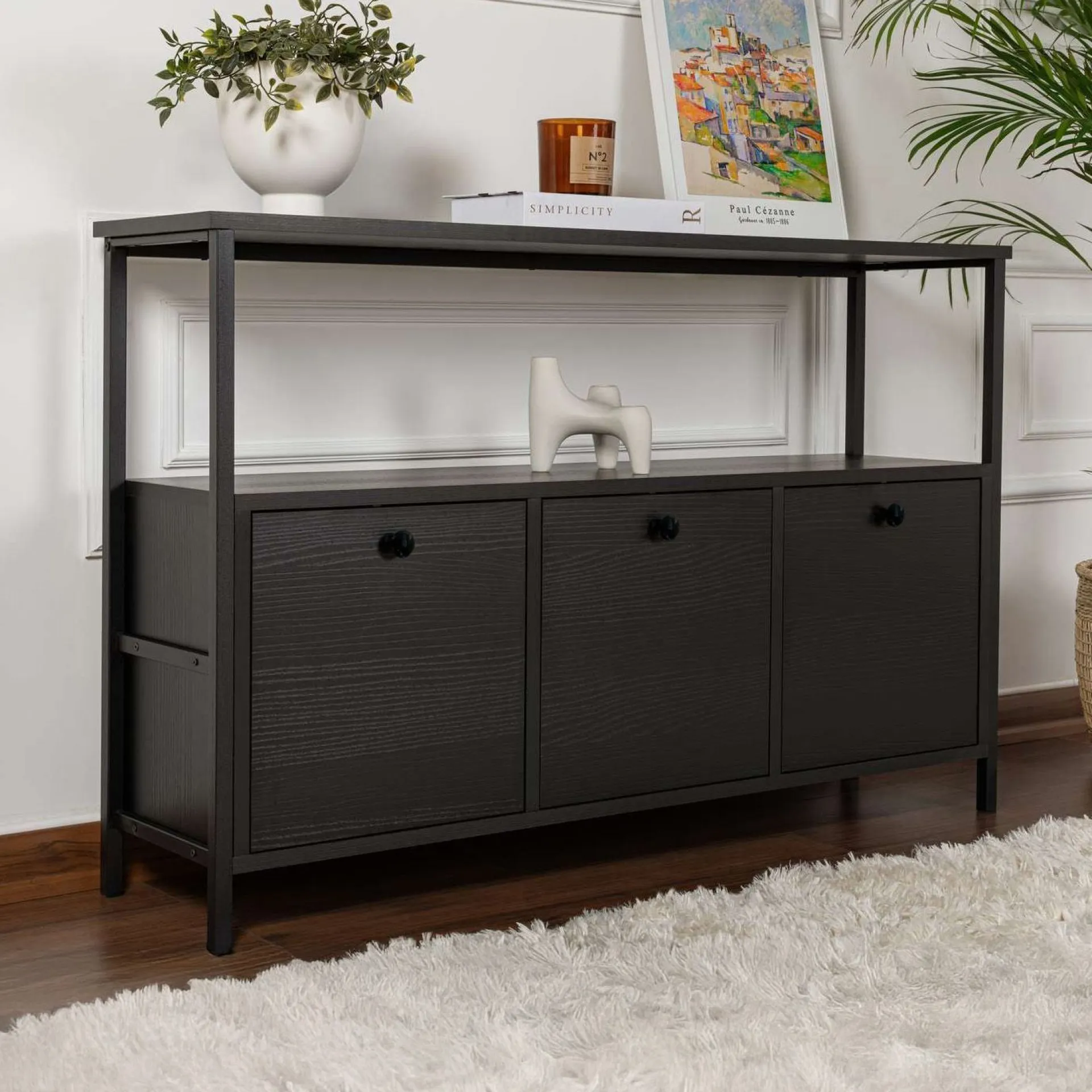 Emob Konsole Solace - 100% MELAMINE - Holz - 77 x 30 x 120 cm