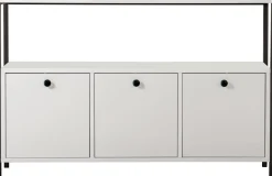 Emob Konsole Solace - 100% MELAMINE - Weiß - 77 x 30 x 120 cm