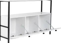 Emob Konsole Solace - 100% MELAMINE - Weiß - 77 x 30 x 120 cm