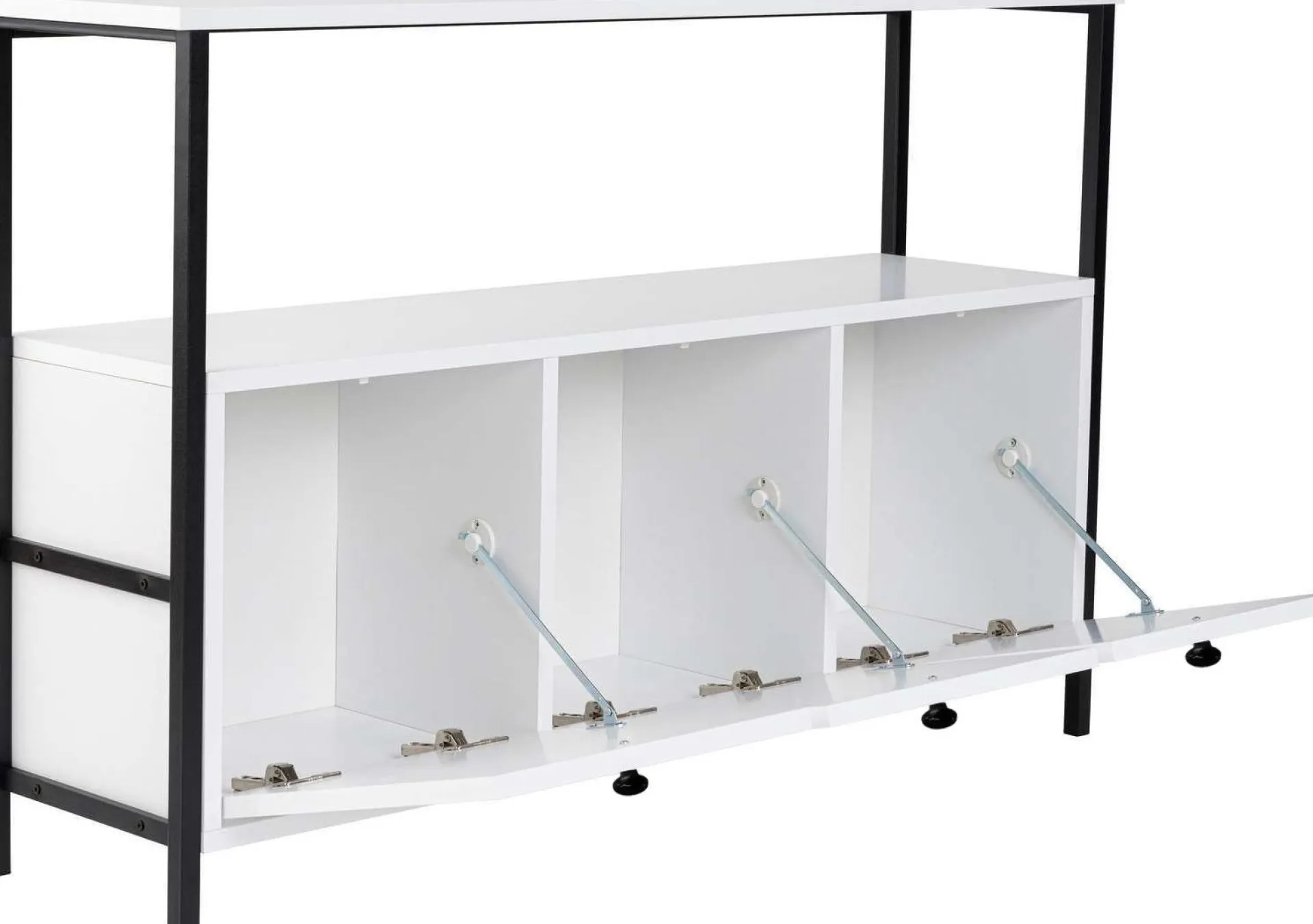 Emob Konsole Solace - 100% MELAMINE - Weiß - 77 x 30 x 120 cm
