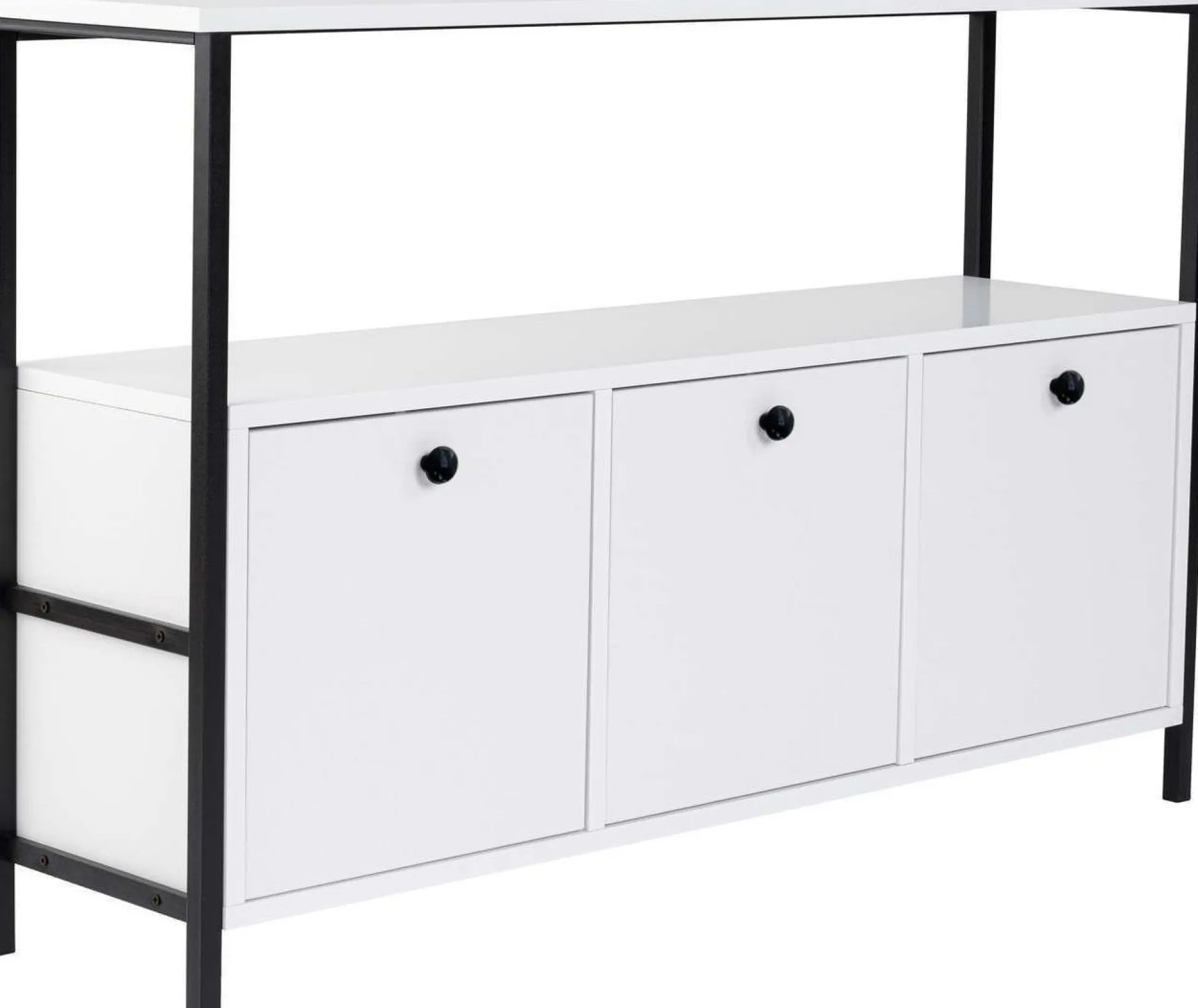 Emob Konsole Solace - 100% MELAMINE - Weiß - 77 x 30 x 120 cm