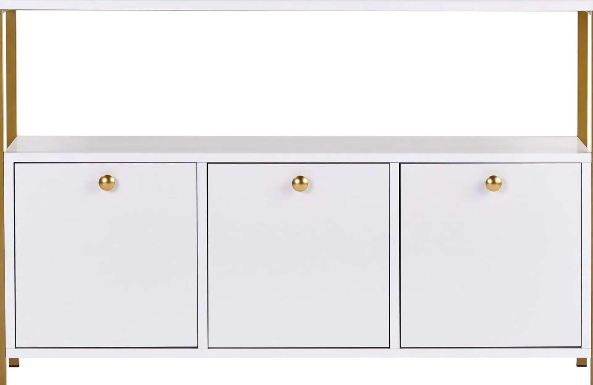 Emob Konsole Solace - 100% MELAMINE - Weiß - 77 x 30 x 120 cm