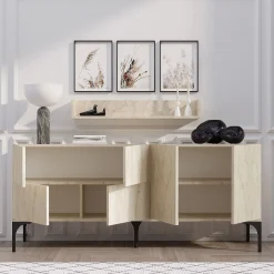 Konsole Stella - 100% MELAMINE - Travertin - 180 x 55 x 40 cm