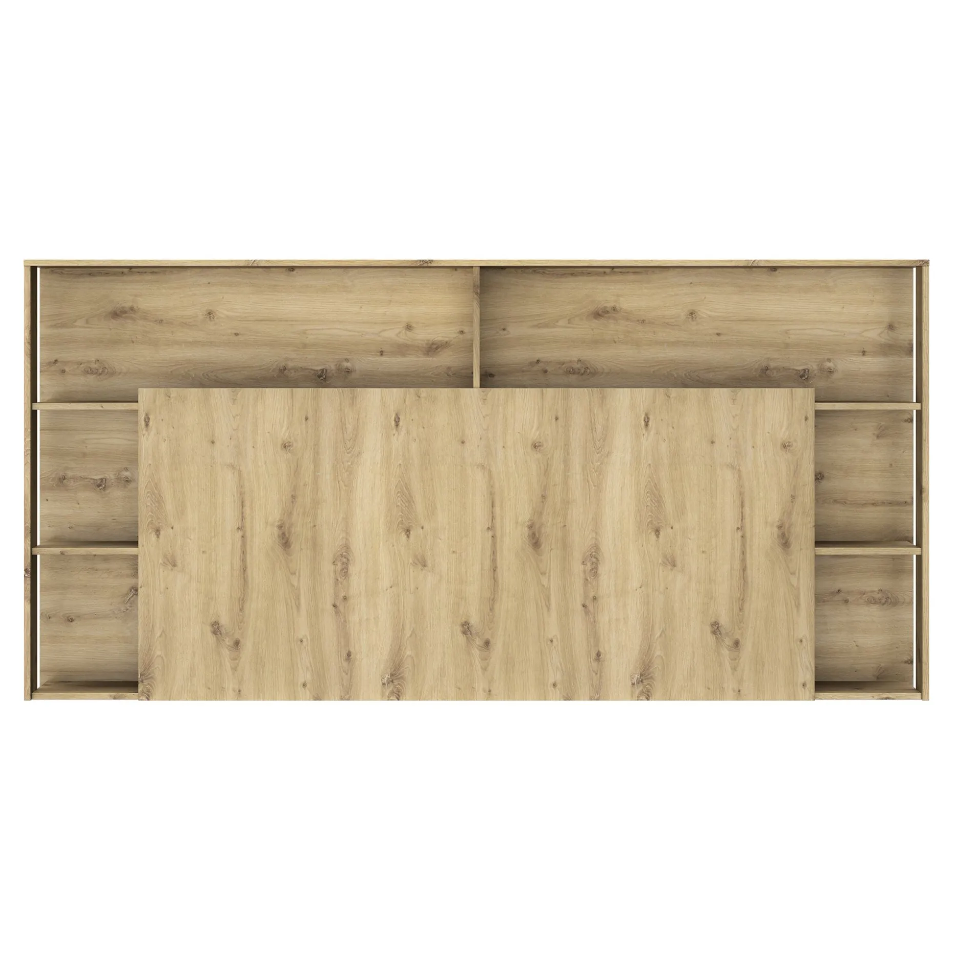 Kopfteil mit Stauraum Genaro | 218 x 25 x 106 cm | Artisan Oak