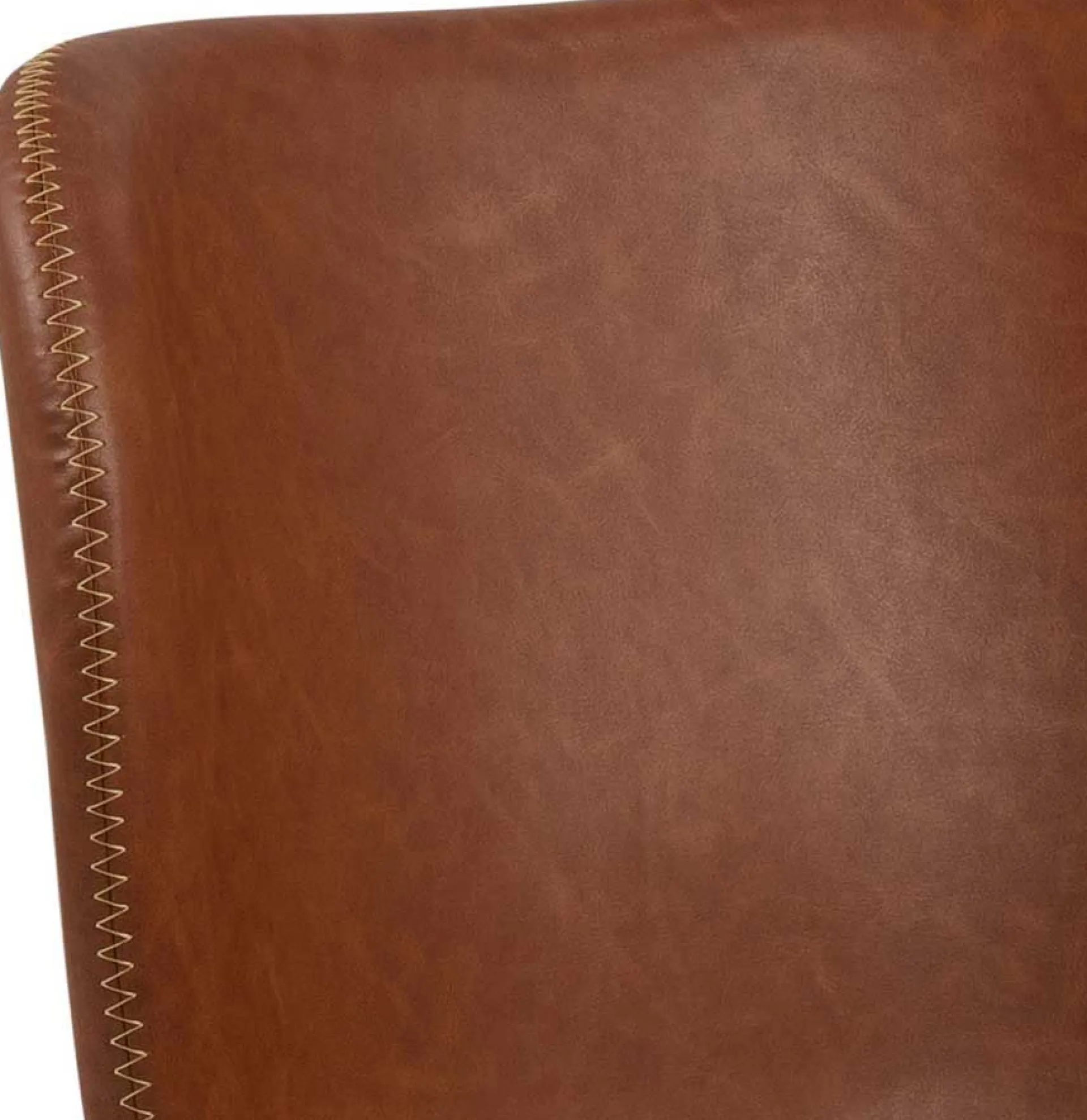 Emob Kunstlederstuhl Tilda mit schrägen Beinen - cognac/schwarz