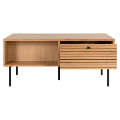House Nordic Kyoto Couchtisch aus Eiche mit Metallfüßen und Schubladen