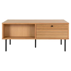 House Nordic Kyoto Couchtisch aus Eiche mit Metallfüßen und Schubladen
