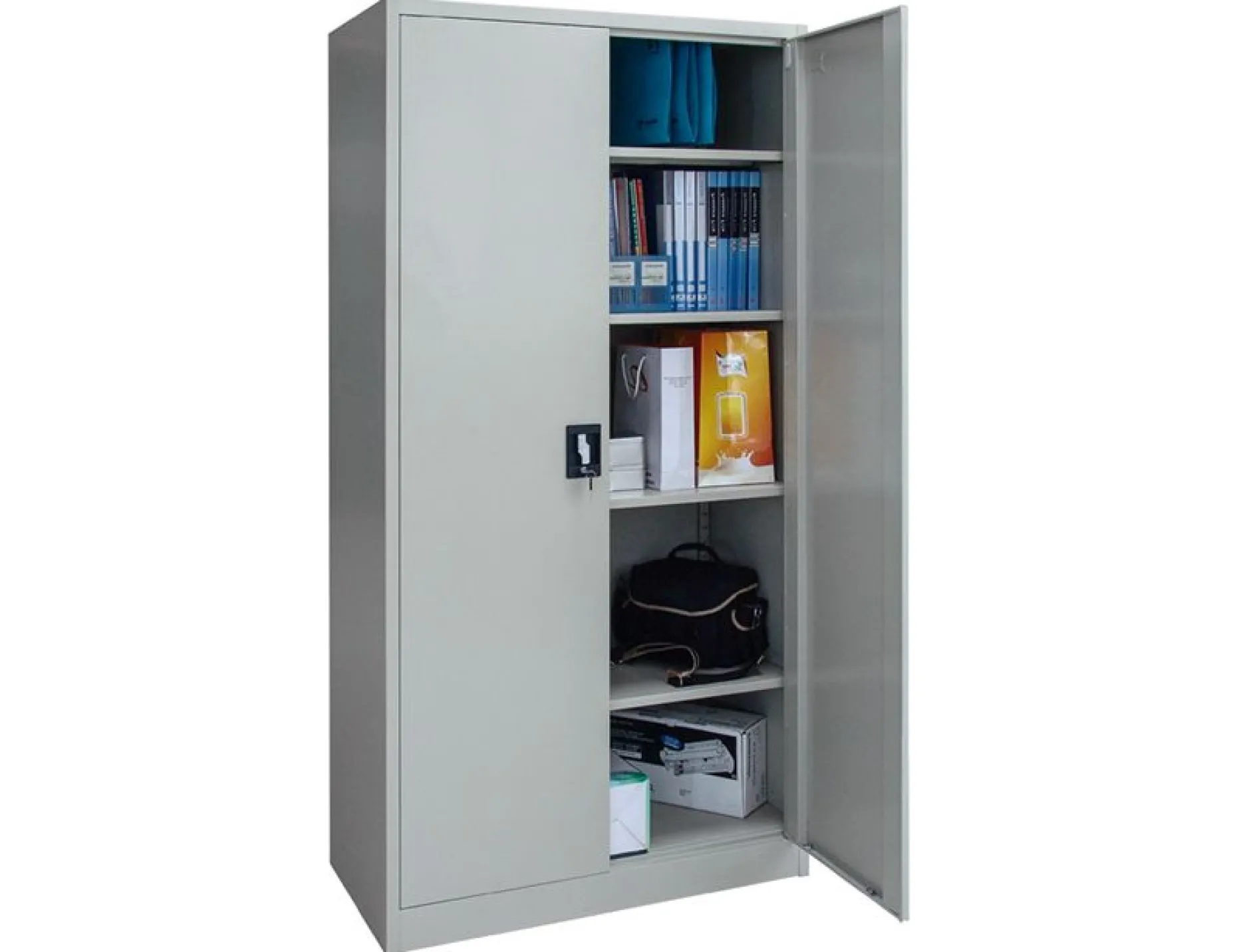 Lagerschrank Meino 2 Türen L80xH180 - grau