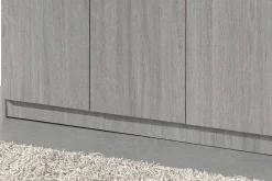 Lagerschrank Ray 120cm mit 3 Türen und 4 Einlegeböden - Eiche grau