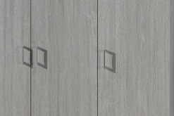 Lagerschrank Ray 120cm mit 3 Türen und 4 Einlegeböden - Eiche grau