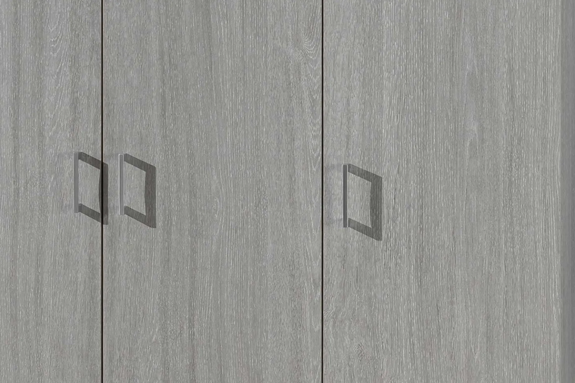 Lagerschrank Ray 120cm mit 3 Türen und 4 Einlegeböden - Eiche grau